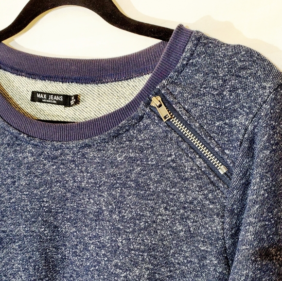 ❗️ Max Jeans Layered Long Sleeve Shirt Blue Medium - Picture 5 of 9